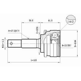 Gelenksatz, Antriebswelle C.504 von STATIM günstig für 22,00 € online kaufen