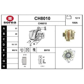 Lichtmaschine für CHEVROLET von SNRA