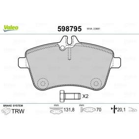Bremsbeläge 598795 von VALEO günstig für 34,01 € online kaufen