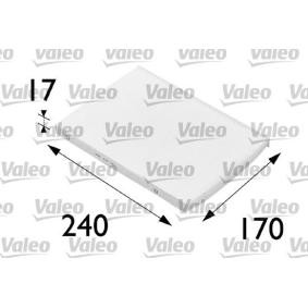 Innenraumfilter 698689 von VALEO günstig für 13,47 € online kaufen