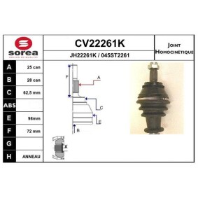 Gelenksatz, Antriebswelle CV22261K von EAI günstig für 63,28 € online kaufen