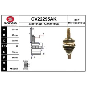 Gelenksatz, Antriebswelle CV22295AK von EAI günstig für 68,07 € online kaufen