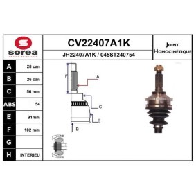 Gelenksatz, Antriebswelle CV22407A1K von EAI günstig für 63,67 € online kaufen
