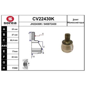 Gelenksatz, Antriebswelle CV22430K von EAI günstig für 42,91 € online kaufen