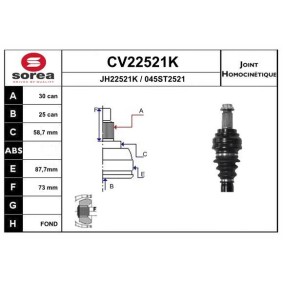 Gelenksatz, Antriebswelle CV22521K von EAI günstig für 57,32 € online kaufen