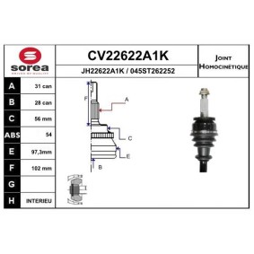 Gelenksatz, Antriebswelle CV22622A1K von EAI günstig für 71,52 € online kaufen