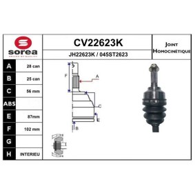 Gelenksatz, Antriebswelle CV22623K von EAI günstig für 53,67 € online kaufen