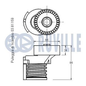 Spannrolle, Zahnriemen 55804 von RUVILLE günstig für 24,29 € online kaufen