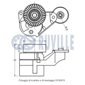 Spannrolle, Zahnriemen 55967 von RUVILLE günstig für 36,55 € online kaufen