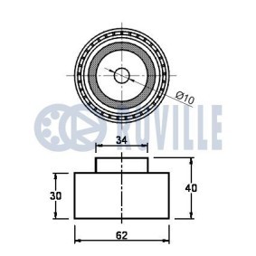 Spannrolle, Zahnriemen 57025 von RUVILLE günstig für 74,07 € online kaufen