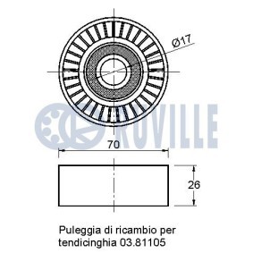 Spannrolle, Zahnriemen 57034 von RUVILLE günstig für 60,95 € online kaufen