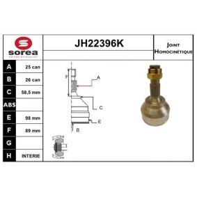 Gelenksatz, Antriebswelle JH22396K von SNRA günstig für 112,53 € online kaufen