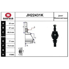 Gelenksatz, Antriebswelle JH22431K von SNRA günstig für 102,59 € online kaufen