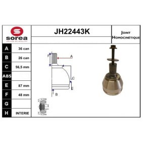 Antriebswellengelenk des Herstellers SNRA - Originalware Artikelnummer: JH22443K