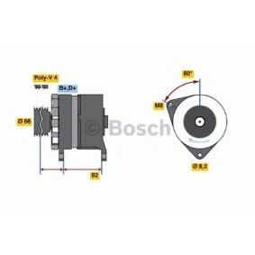 Köp Generator av BOSCH 0 986 037 040 till det låga priset 4487,78 kr