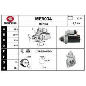 Anlasser ME9034 von SNRA günstig für 144,13 € online kaufen
