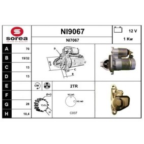 Anlasser NI9067 von SNRA günstig für 134,48 € online kaufen