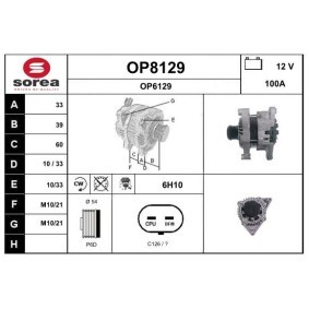 Lichtmaschine OP8129 von SNRA günstig für 305,78 € online kaufen