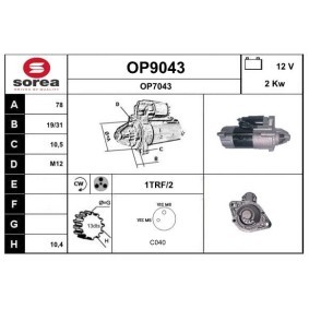 Anlasser OP9043 von SNRA günstig für 236,80 € online kaufen
