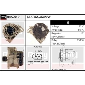Lichtmaschine RAA26421 von DELCO REMY günstig für 142,58 € online kaufen