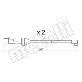 Warnkontakt, Bremsbelagverschleiß SU.204K von METELLI günstig für 22,49 € online kaufen