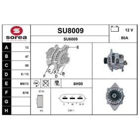 Lichtmaschine SU8009 von SNRA günstig für 204,82 € online kaufen