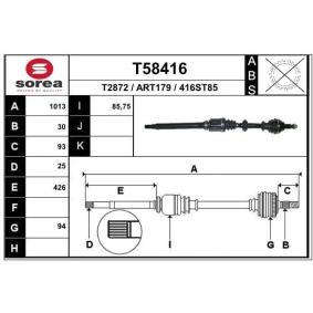 Compre Veio de transmissão da EAI T58416 a um preço baixo por 124,66 €