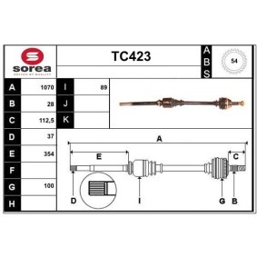 Comprar Árbol de transmisión de SERA TC423 a bajo precio de 201,08 €