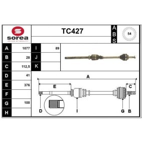 Comprar Árbol de transmisión de SERA TC427 a bajo precio de 211,14 €