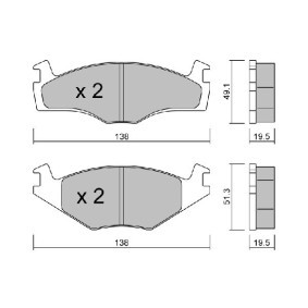 Acquista Kit pastiglie freni da AISIN BPVW-1030 a buon mercato per soli 23,67 €