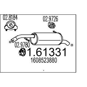 Acquista Marmitta da MTS online per 208 I Hatchback (CA_, CC_) a prezzi moderati