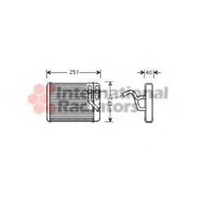 Compre Permutador de calor, aquecimento do habitáculo da VAN WEZEL 82006140 a um preço baixo por 132,21 €