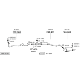 Acquista Marmitta centrale da BOSAL 283-279 a buon mercato per soli 60,45 €
