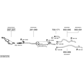 Acquista Silenziatore centrale da BOSAL online per SONATA III (Y-3) a prezzi moderati