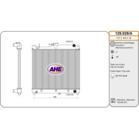 Kühler, Motorkühlung 129.028/A von AHE günstig für 121,77 € online kaufen