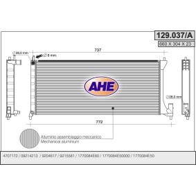 Kühler, Motorkühlung 129.037/A von AHE günstig für 180,13 € online kaufen