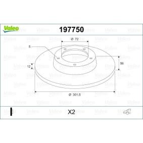 Bremsscheibe 197750 von VALEO günstig für 108,57 € online kaufen