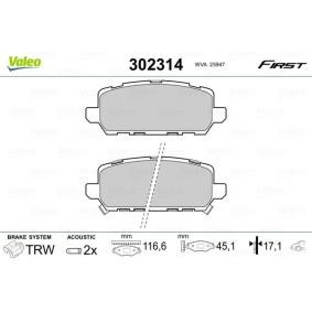 Compre Pastilhas de travão de VALEO online para HR-V III (RV) a preços moderados