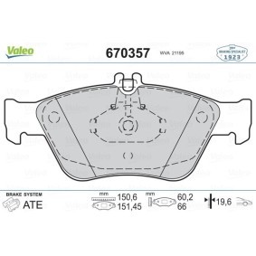 Bremsbeläge 670357 von VALEO günstig für 22,41 € online kaufen