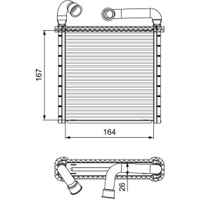 Wärmetauscher, Innenraumheizung 811506 von VALEO günstig für 87,56 € online kaufen