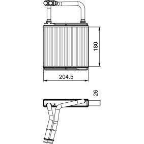 Wärmetauscher, Innenraumheizung 811526 von VALEO günstig für 52,78 € online kaufen