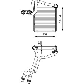 Wärmetauscher, Innenraumheizung 811536 von VALEO günstig für 124,20 € online kaufen