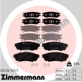 Køb Bremseklodser af ZIMMERMANN 22434.145.1 til den lave pris 385,69 DKK