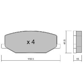 Acquista Kit pastiglie freni da AISIN BPSZ-1007 a buon mercato per soli 26,80 €