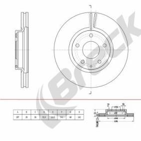 Achetez des Disque de frein BRECK BR 445 VA100 à prix pour 48,19 €