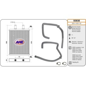 Wärmetauscher, Innenraumheizung 93930 von AHE günstig für 129,49 € online kaufen