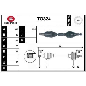 Compre Veio de transmissão da SERA TO324 a um preço baixo por 197,65 €