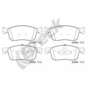 Achetez des Plaquettes de frein BRECK 22593 00 703 00 à prix pour 71,53 €