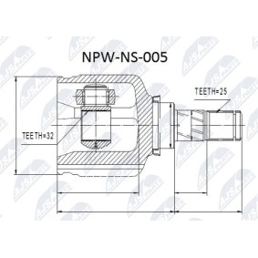 Compre Jogo de apoios, veio de transmissão da NTY NPW-NS-005 a um preço baixo por 50,02 €