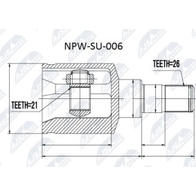 Gelenksatz, Antriebswelle NPW-SU-006 von NTY günstig für 45,38 € online kaufen